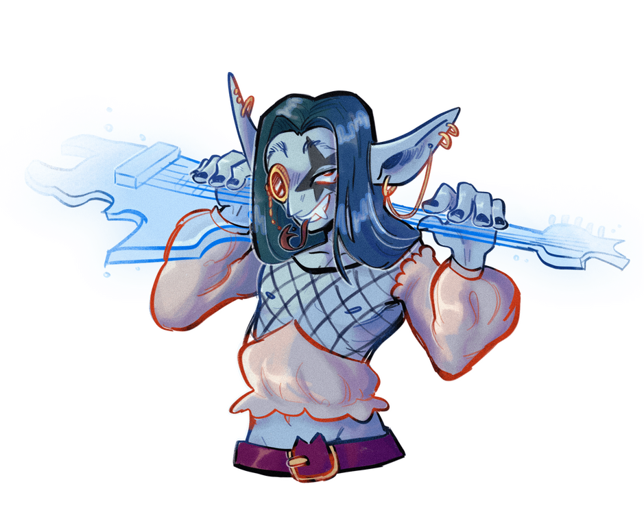 shaded bust